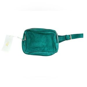 Raj Turquoise Suede Bum Bag